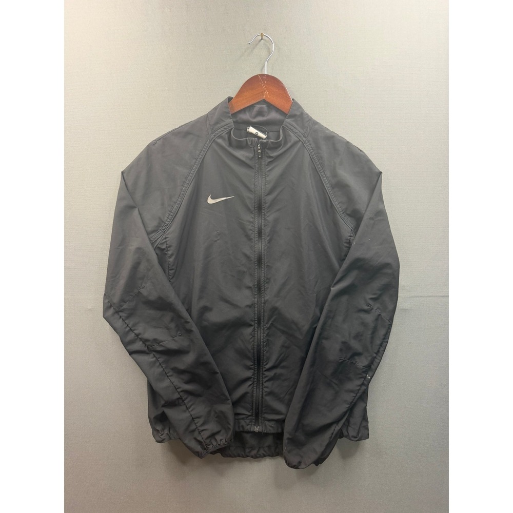 Nike Track Jacket Mens Black Full Zip Lightweight Windbreaker M